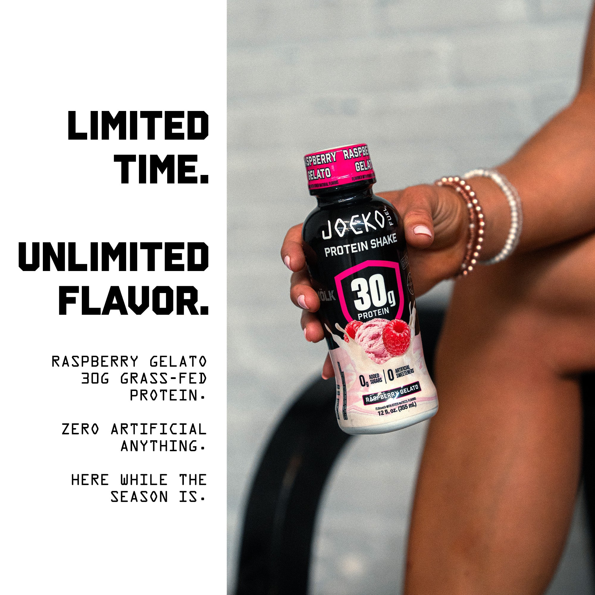 Jocko Protein Shakes - Raspberry Gelato - Image 3